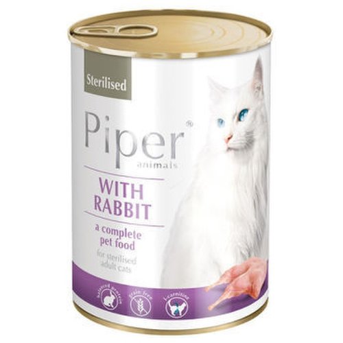 Piper cat adult sterilizat cu iepure, 12x400 g