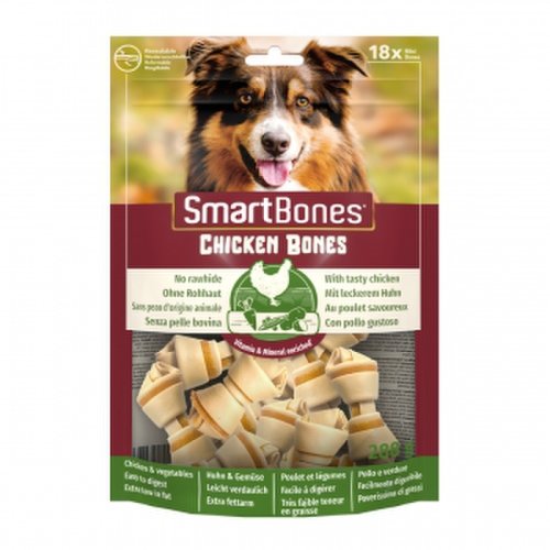 Smartbones classics chicken bones mini, recompense câini, oase aromate pui, 18buc