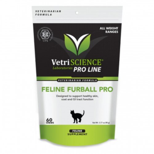 Vetriscience Vetri science feline furball pro bite-sized chews, suplimente piele și blană pisici, 60cpr masticabile