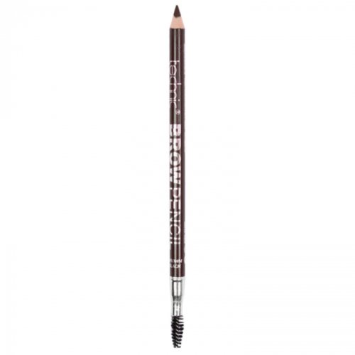 Creion de sprancene technic brow pencil cu ascutitoare si periuta, brown black