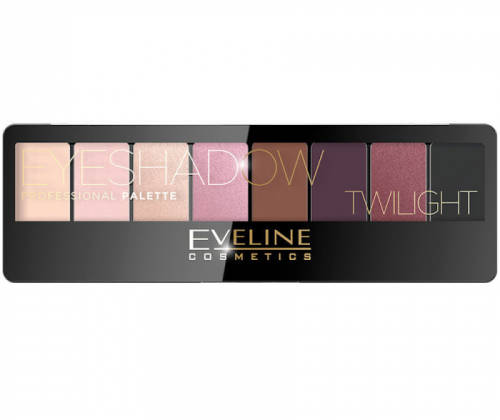 Paleta profesionala de farduri eveline twilight eyeshadow palette 8 nuante