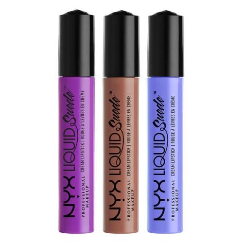Set de 3 rujuri lichide mate nyx professional makeup liquid suede cream 05
