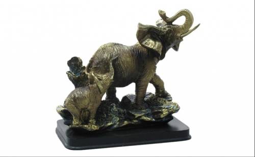 Zukka Statueta elefant cu pui, statueta 24 cm, la doar 122 ron in loc de 180