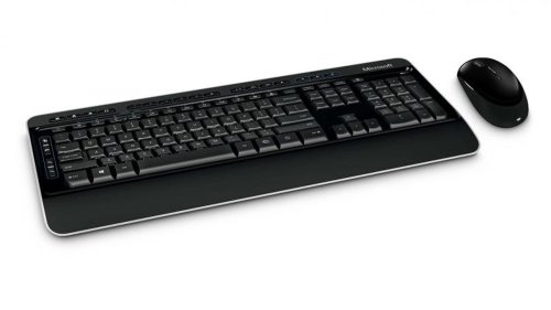 Kit tastatura + mouse microsoft 3050, wireless, negru