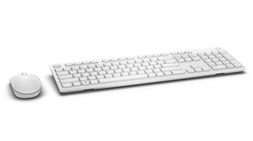 Kit tastatura si mouse dell km636, wireless, alb