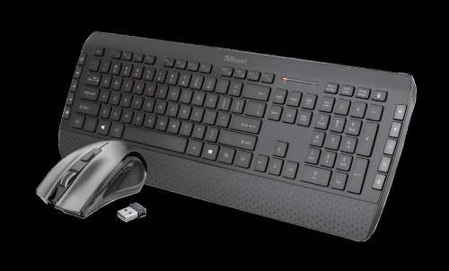 Kit tastatura si mouse trust tecla-2, wireless, negru