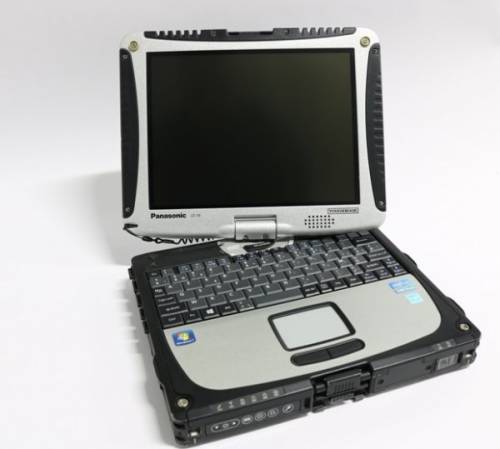 Laptop panasonic cf-19 toughbook mk5, intel core i5 gen 2 2520m, 2.5 ghz, 4 gb ddr3, 128 gb ssd, wi-fi, bluetooth, webcam, display 10.3 1024 by 768 touchscreen