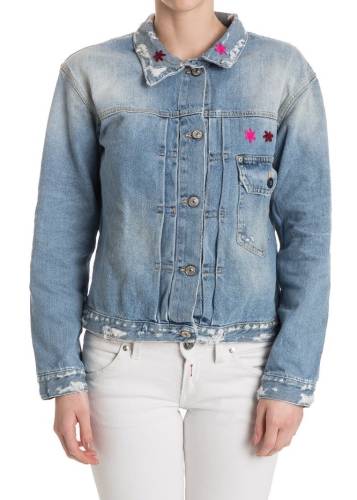 7 For All Mankind cotton jacket light blue