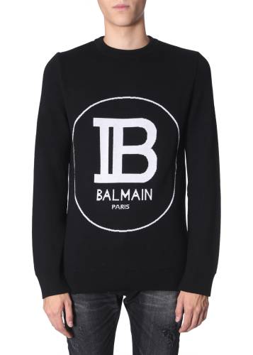 Balmain crew neck sweatshirt black
