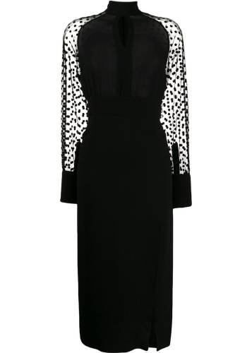 Balmain silk dress black