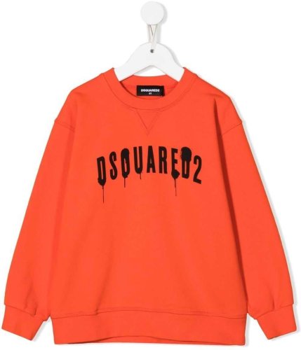 Dsquared2 boys cotton sweatshirt orange