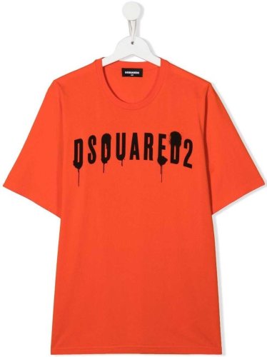 Dsquared2 boys cotton t-shirt orange