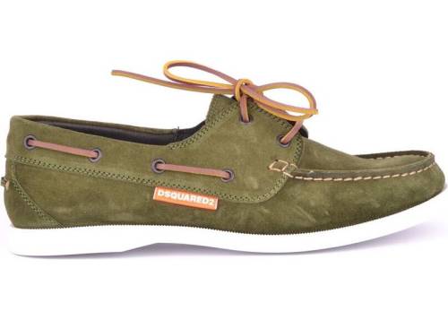 Dsquared2 suede lace-up shoes green