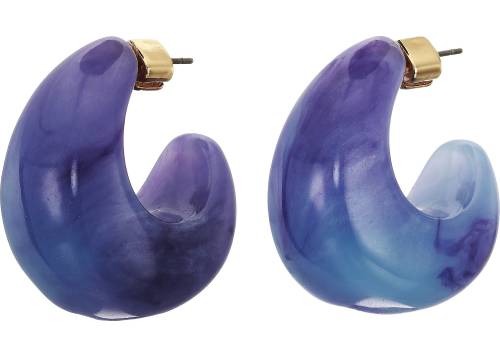 Kate Spade New York adore-ables huggies earrings blue multi