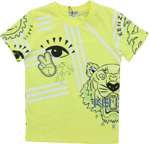 Kenzo cali party t-shirt in neon yellow yellow
