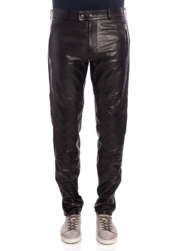 Moschino leather trousers black