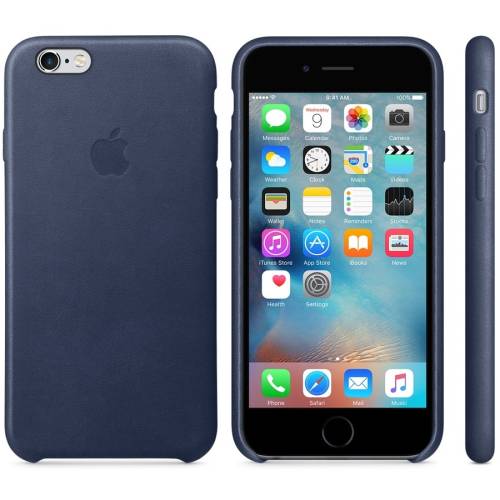 Apple iphone 6s leather case - midnight blue