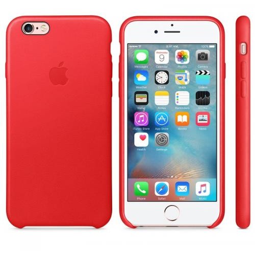 Apple iphone 6s leather case - red