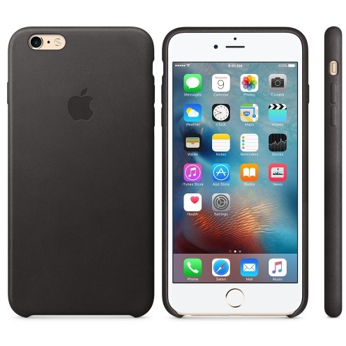 Apple iphone 6s plus leather case - black