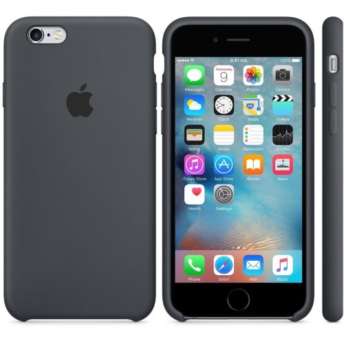 Apple iphone 6s plus silicone case - charcoal gray
