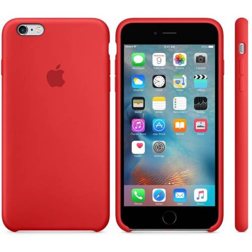 Apple iphone 6s plus silicone case - red