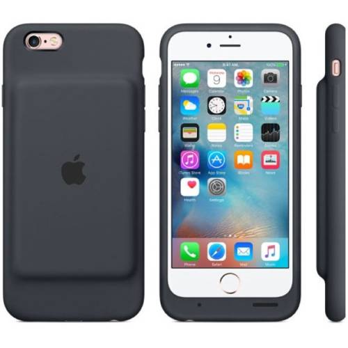 Apple iphone 6s smart battery case - charcoal gray