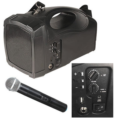 Generic Boxa portabila 20w rms mp3/usb/bt microfon wireless bst
