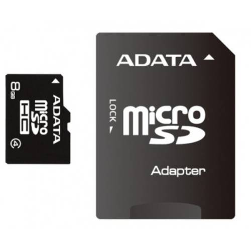 Adata Card memorie micro sdhc 8gb, class 4 + adaptor sd