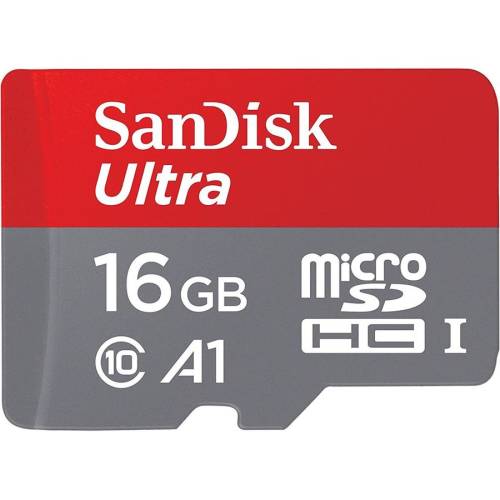 Sandisk Card memorie ultra android microsdhc 16 gb 98mb/s a1 cl.10 uhs-i + adapter