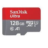 Sandisk Card memorie ultra microsdxc 128gb 100mb/s a1 cl.10 uhs-i + adapter