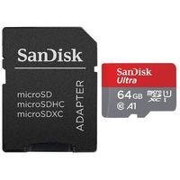 Sandisk Card memorie ultra microsdxc 64 gb 100mb/s a1 cl.10 uhs-i + adapter