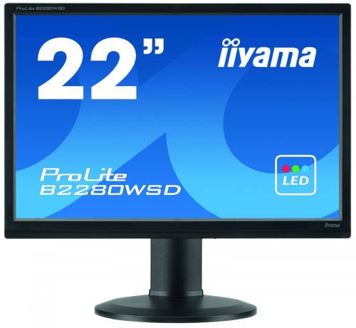 Iiyama Monitor led prolite b2280wsd, 22 inch, 16:9, 5 ms, negru