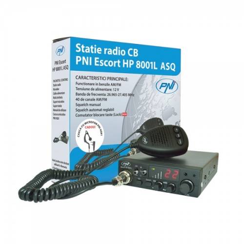 Statie radio cb Pni escort hp 8001l asq ,include casti cu microfon hs81