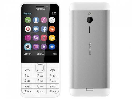 Nokia Telefon mobil 230, dual sim, argintiu