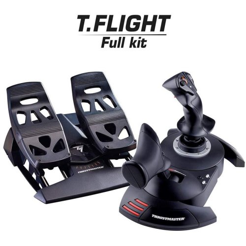 Thrustmaster t.flight full kit set (black, t.flight hotas x + t.flight tfrp rudder pedals)
