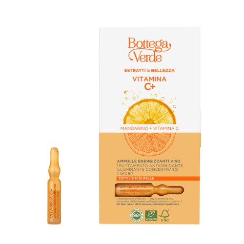 Bottega Verde Tratament antioxidant si iluminator concentrat pentru toate tipurile de ten -mandarina + vitamina c