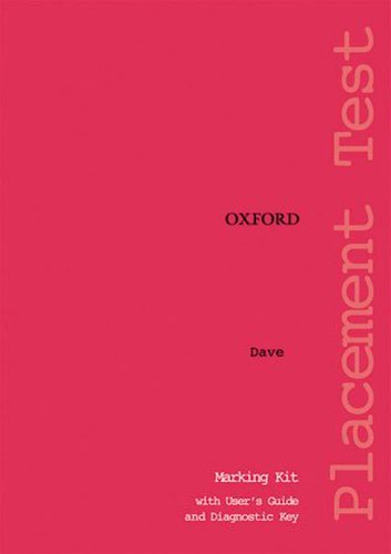 Oxford placement tests 1 marking kit