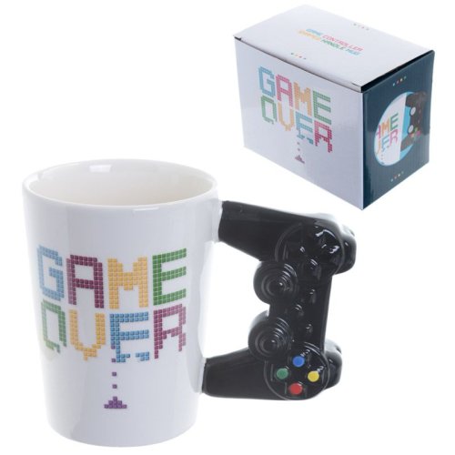 Cana ceramica - game over - game controller shaped handle