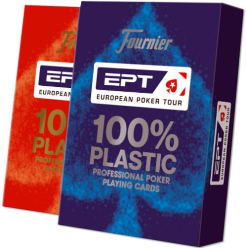 Carti de joc ept 100 plastic proffesional jumbo index red blue