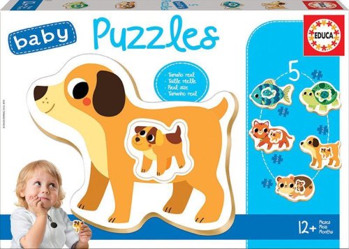 Puzzle 5 in 1 4 2 3 2 3 piese baby pets