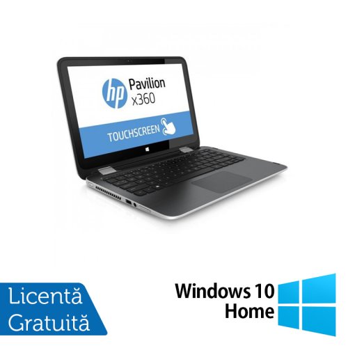 Laptop hp pavilion x360, intel core i3-4030u 1.90ghz, 4gb ddr3, 500gb sata, touchscreen, webcam, 13.3 inch + windows 10 home