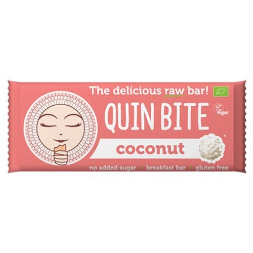 Baton bio raw vegan cu cocos - quin bite 30 g | quin bite
