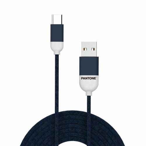 Cablu usb c - pantone - navy blue | balvi