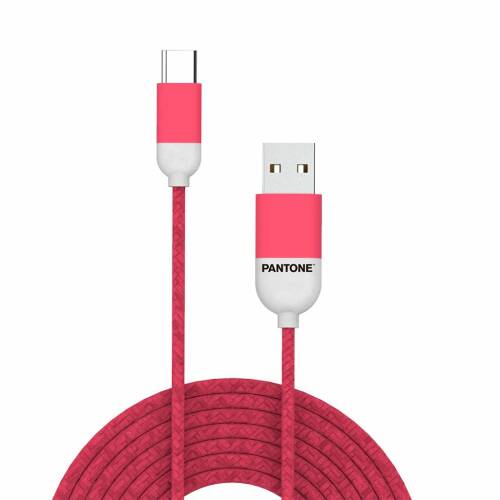 Cablu usb c - pantone - pink | balvi