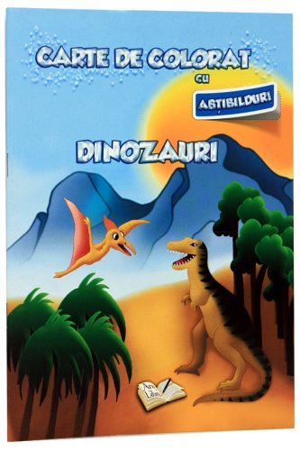 Ars Libri Carte de colorat cu abtibilduri - dinozauri |