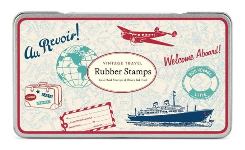 Cavallini vintage travel rubber stamp set | cavallini papers & co. inc.