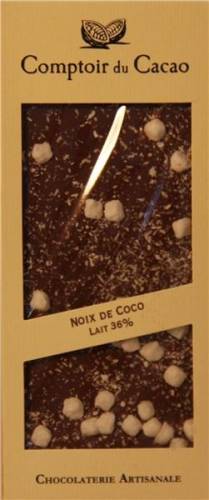 Ciocolata cu lapte si nuca de cocos | comptoir du cacao