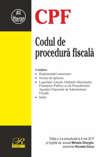 Codul de procedură fiscala - editia a 3-a | mihaela gherghe, nicoleta gociu
