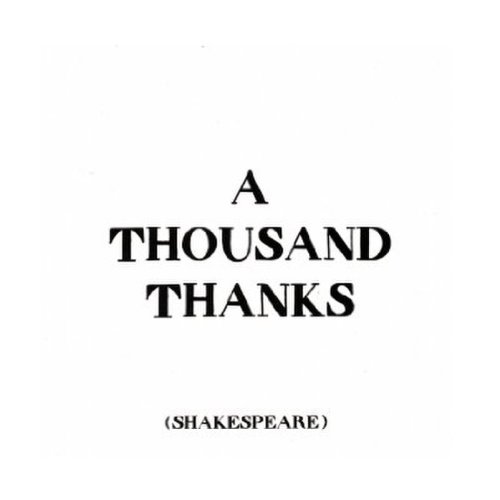 Felicitare - a thousand thanks | quotable cards