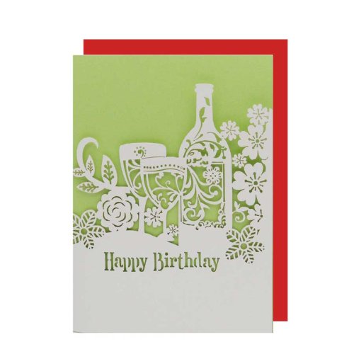 Felicitare - birdie green happy birthday | alljoy design